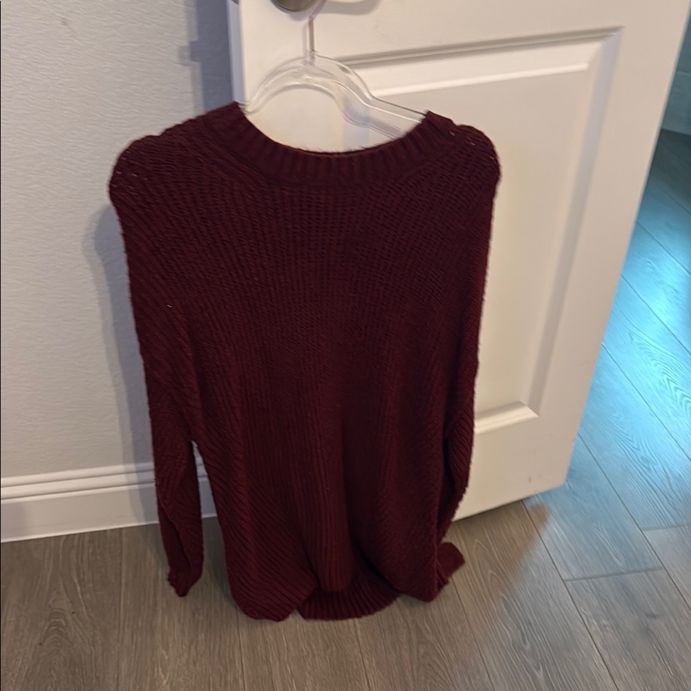 American Eagle Outfitters Red Crew Neck Sweater